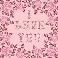 Vintage card for Valentine's Day