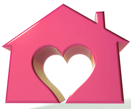 Pinky House Heart 3D image