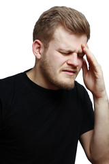 Obraz premium young man stressed