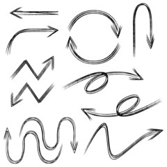 black sketched arrows