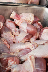 Fresh chicken meat in the markets