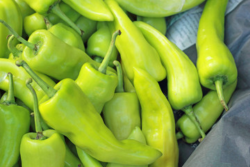 green pepper in the market