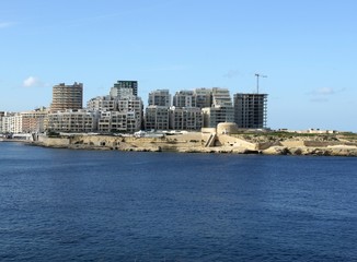 Tower blocks housingunder construction, St. Julian, Malta