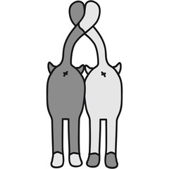 Cats Love Couple From Behind