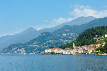 Fototapeta na wymiar Lake Como (Italy) view from ship