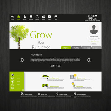 Green eco professional website