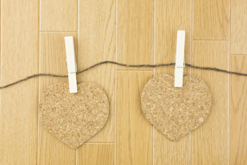 ハート型のコースター