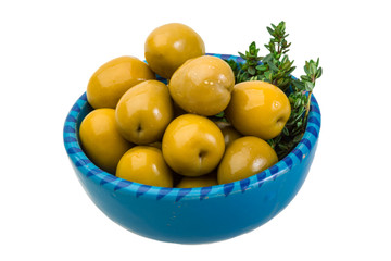Green gigant olives