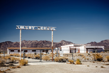Abandoned school on the Route 66