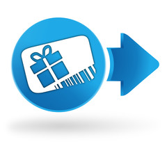 carte cadeau sur symbole web bleu