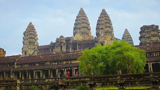 Ancient temple complex - Angkor Wat in Cambodia