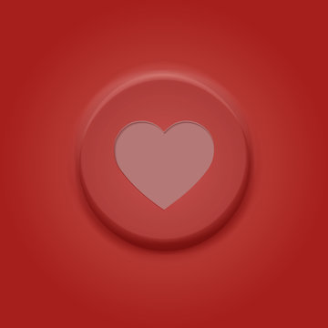 Valentine Card button. Happy valentines day