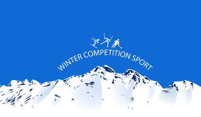 winter competition - obrazy, fototapety, plakaty