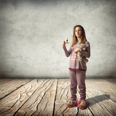 Little girl in the room