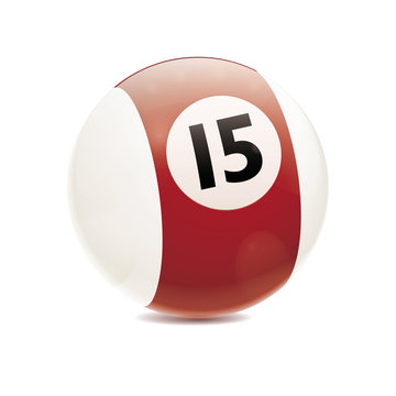 Hyperrealistic Billiard Ball Number 15