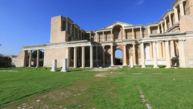 The Gymnasium of Sardis Ancient City at Turkey