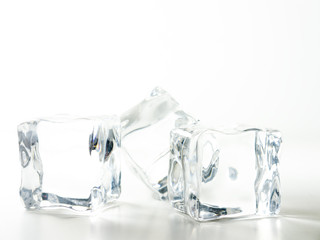 Ice cubes on white BG