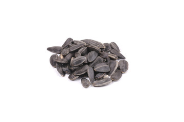 Close up of black sunflower seeds.
