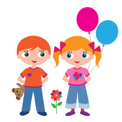 children vector illustration