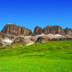 Dolomite peaks,Sella,Val di Fassa, Italy Alps