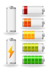 vector glossy battery fullness indicator