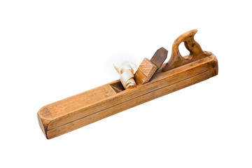 planer with wooden chips, wood shavings