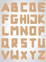 Abc letters made from medical plaster