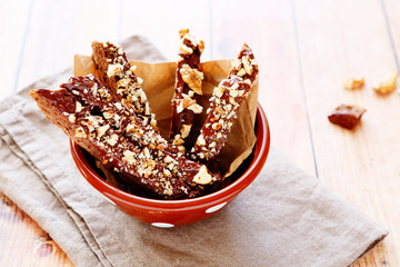 cookies with chocolate and nuts