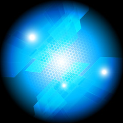 Blue abstract composition