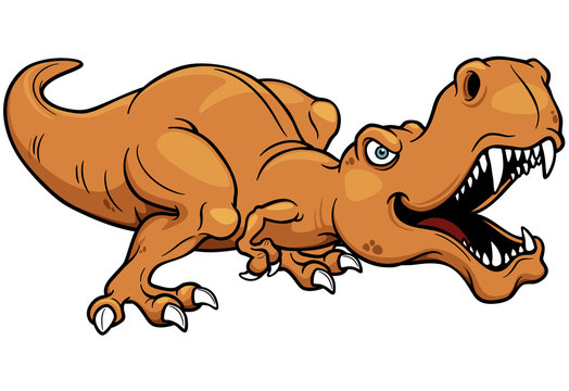 Vector illustration of cartoon dinosaur