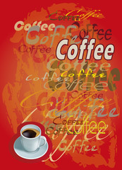 banner with coffee cup