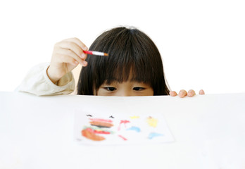 絵を描く女の子