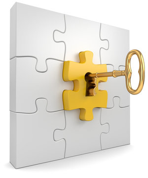 Schl&uuml;sselloch Puzzleteil