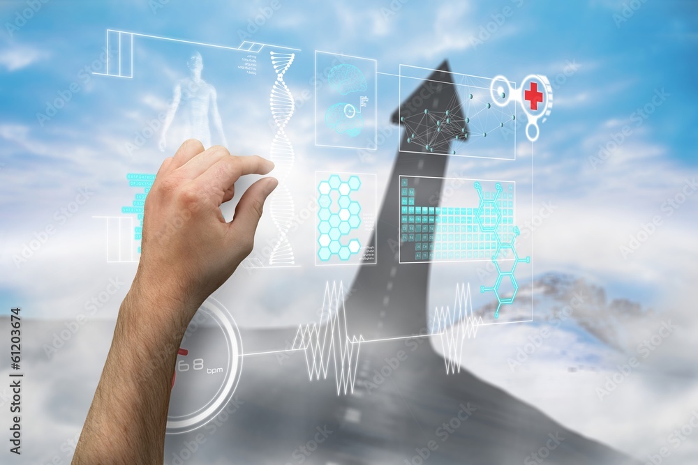 Poster composite image of hand presenting