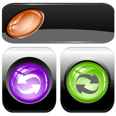 Recycle symbol. Vector internet buttons.