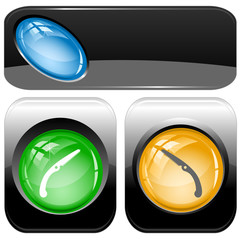 Hand saw. Vector internet buttons.