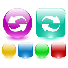 Recycle symbol. Vector interface element.