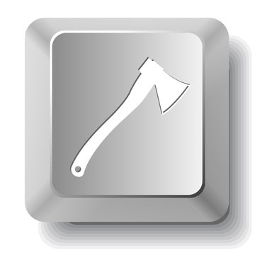 Axe. Vector computer key.