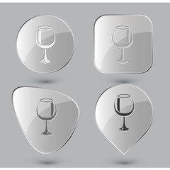 Goblet. Glass buttons. Vector illustration.