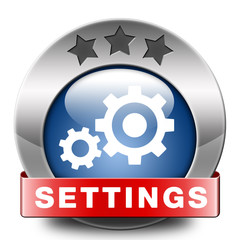 settings button