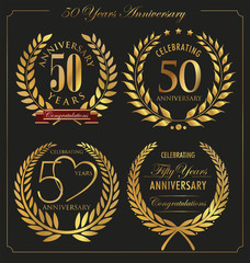 Anniversary golden laurel wreath, 50 years