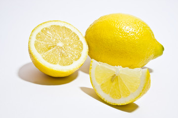 Lemon on a white background