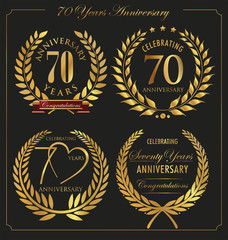 Anniversary golden laurel wreath, 70 years