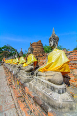 Fototapeta na wymiar Buddha image History of Ayutthaya