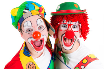karneval im clownkostüm
