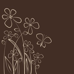 romantic flower card