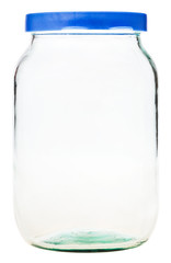 closed Gallon glass jar isolated