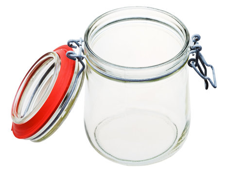 Swingtop Bale glass jar isolated on white