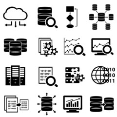 Big data and technology icons - 61209823