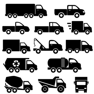 Trucks icon set